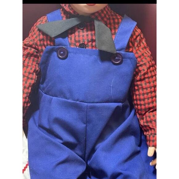 Large Vintage Raggedy Ann and Andy Porcelain Face And Hands - Picture 9 of 16